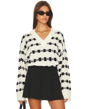 L'academie Evran Check Jumper - White