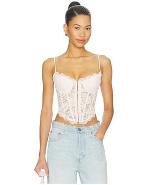 MAJORELLE Lorena Bustier Top - White