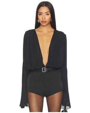superdown Kalley Long Sleeve Bodysuit - Black