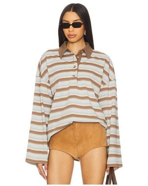 Lovers + Friends Rowan Rugby Top - Natural