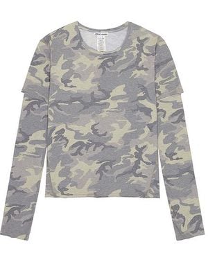 Jaded London Double Layer Mist Long Sleeve Tee - White