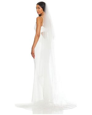 Ofrenda Studio Brillo Pearl Veil With Blusher - White