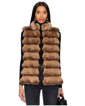 Jocelyn Chaleco Reversible Plush Faux Fur En Talla (También En S, M, Xl) - Neutro