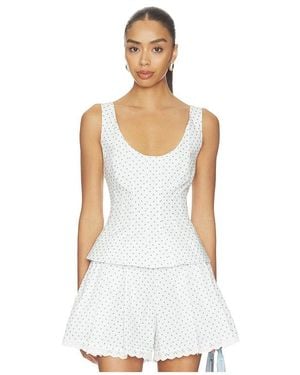 Caroline Constas Brielle Sleeveless Top - White