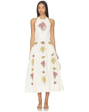 Agua Bendita Balsa Midi Dress - White