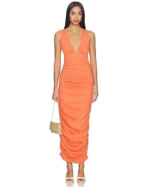 Susana Monaco Square Wire Gathered Tank Dress - Orange
