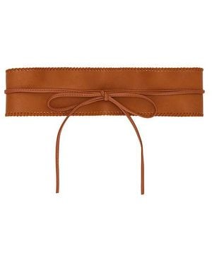 Lele Sadoughi Ceinture Bonnie En - Marron