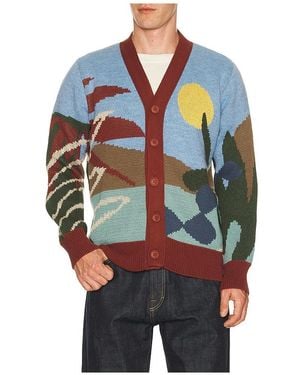 Far Afield Strick - Blau