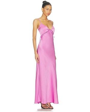 MINKPINK Chiara Lacing Detail Maxi Dress - Pink