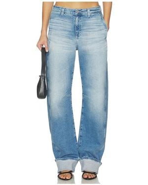 AG Jeans Mercer High Rise Barrel Extended Jeans - Blue