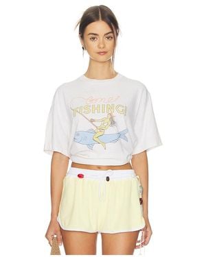 RE/DONE T-Shirt Mit Motiv Fishing - Weiß