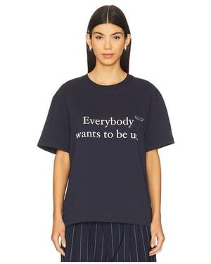 PRIVATE POLICY Shirtkleider Fashion Quote - Blau
