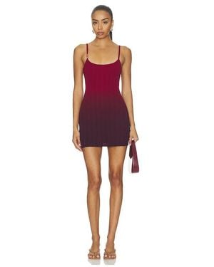 SNDY'S ROBE ODESSA KNIT MINI en Wine - Rouge