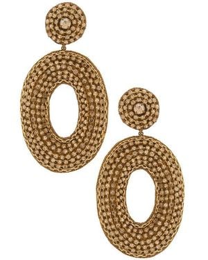Deepa Gurnani Pendientes Odeya En Color Oro Metálico Talla