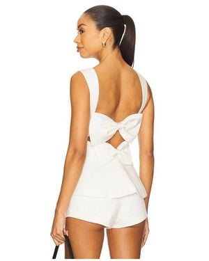Nana Jacqueline Anabella Bow Top - White