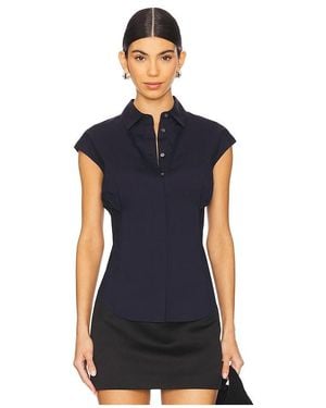 Theory Camisa Cincha En Color Azul Marino Talla En