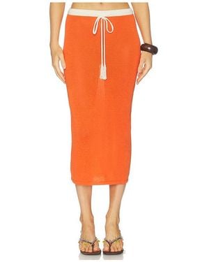 Leslie Amon Falda Noelle En Color Naranja Talla (También En Xs, S, M, Xl)
