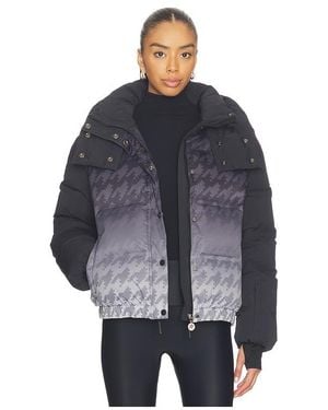 Perfect Moment Moment Houndstooth Down Ski Jacket - Blue
