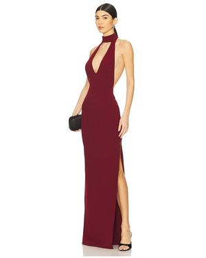 Khanums ROBE MAXI DRESS en Burgundy - Rouge
