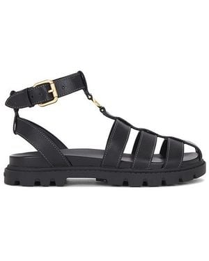 COACH Sculpted Fisherman Sandal - Black