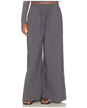 Shona Joy Campbell Wide Leg Drawstring Pant - Gray