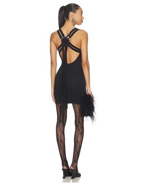 The Attico Belted Mini Dress - Black