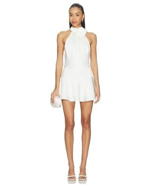 Runaway the Label Laurel High Neck Layered Mini Dress - White