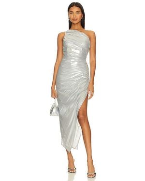 BCBGMAXAZRIA Shimmer Evening Dress - White