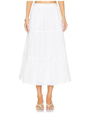La Ligne Tiered Skirt - White