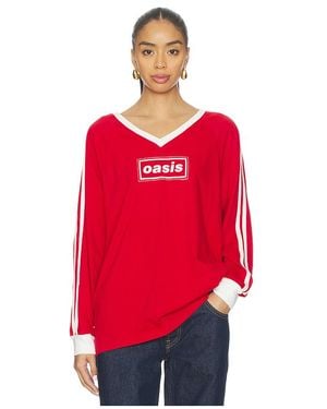 Daydreamer Oasis Box Logo Club Long Sleeve Top - Red