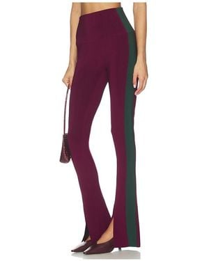 Norma Kamali Side Stripe Spat Legging - Red