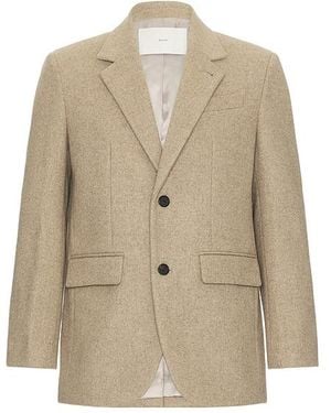 DUNST Classic 2 Button Wool Blazer - Natural