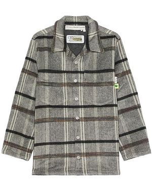 Advisory Board Crystals Bleachers Shirt Jacket - Grey