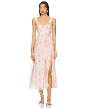 Bardot Esra Printed Midi Dress - White