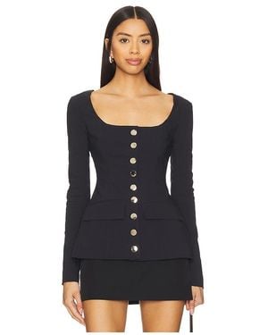 WeWoreWhat Boatneck Peplum Blazer - Black