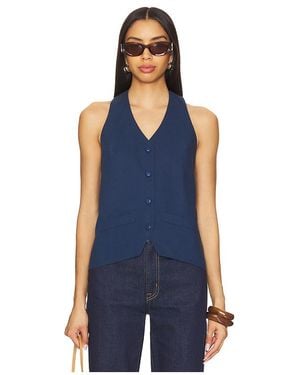 ALL THE WAYS Rhae Open Back Vest - Blue