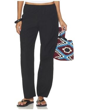 La Ligne Poplin Barrel Leg Pant - Black
