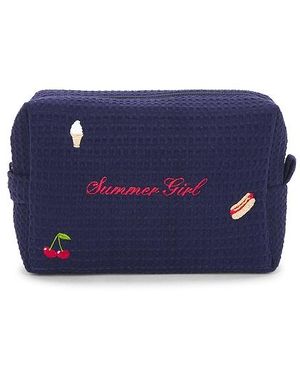 Abode Bolsa Waffle Pouch En Color Azul Marino Talla