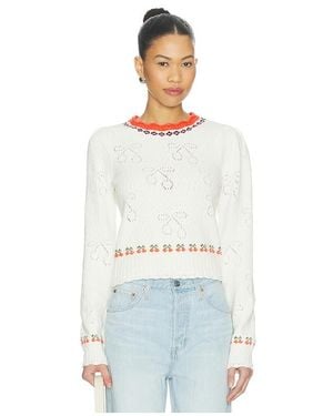 Free People Lässiger Pullover Tilly - Weiß