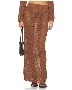 SNDY'S Terra Maxi Skirt - Brown