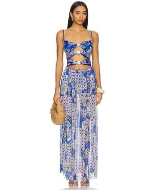 Agua Bendita Vestido Meeg En Color Azul Talla (También En M, S)