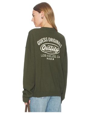 Guess Back Jacquard Jumper - Green