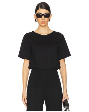 Ripley Rader Ponte Knit Short Sleeve Top - Black