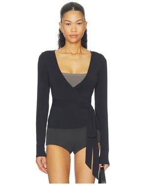 Lovers + Friends Meryl Wrap Top - Black