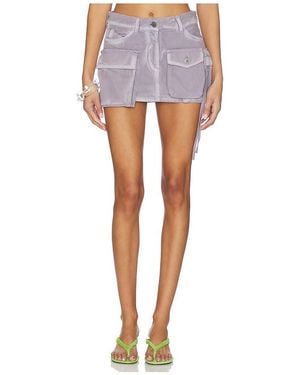The Attico Cargo Mini Skirt - Blue