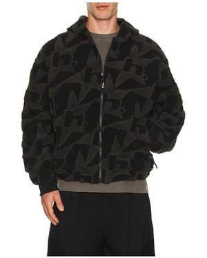 Huf H Star Repeat High Pile Jacket - Black