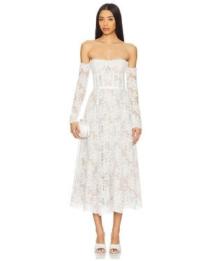 V. Chapman Katherine Midi Dress - White