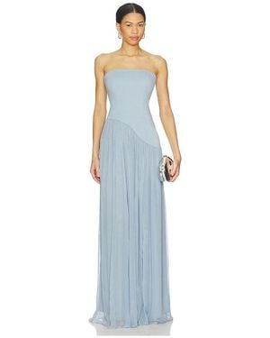 Lovers + Friends Alice Strapless Gown - Blue