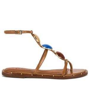 SCHUTZ SHOES Milos Flat Sandal - Brown