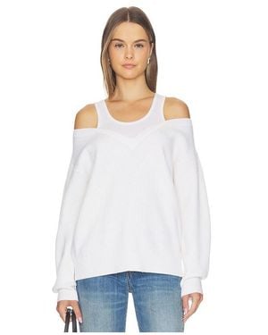Helmut Lang Double Layer V Neck Top - White